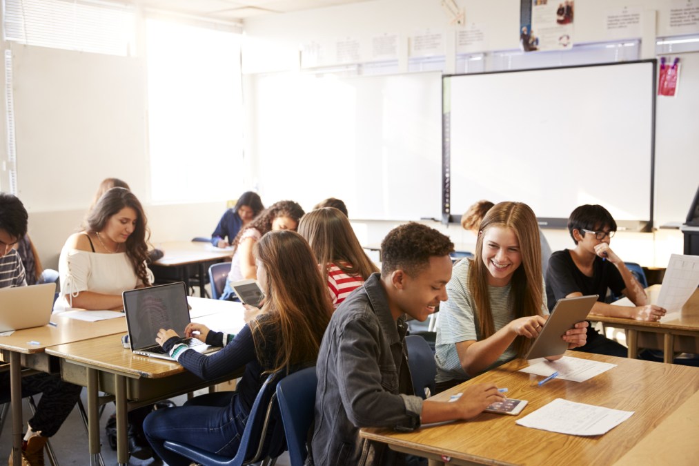 students using computers