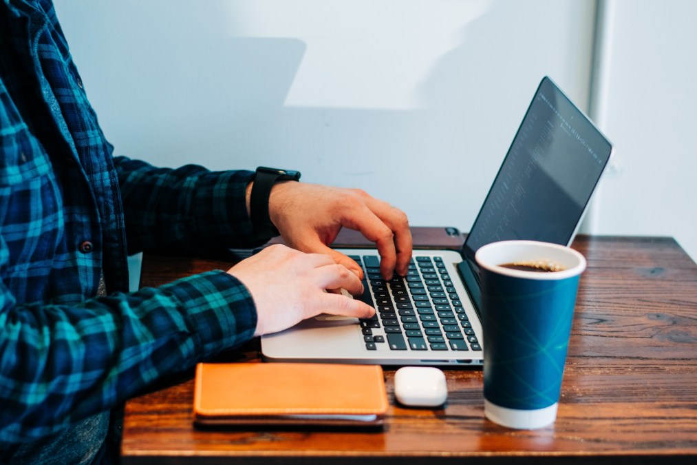 guy using laptop