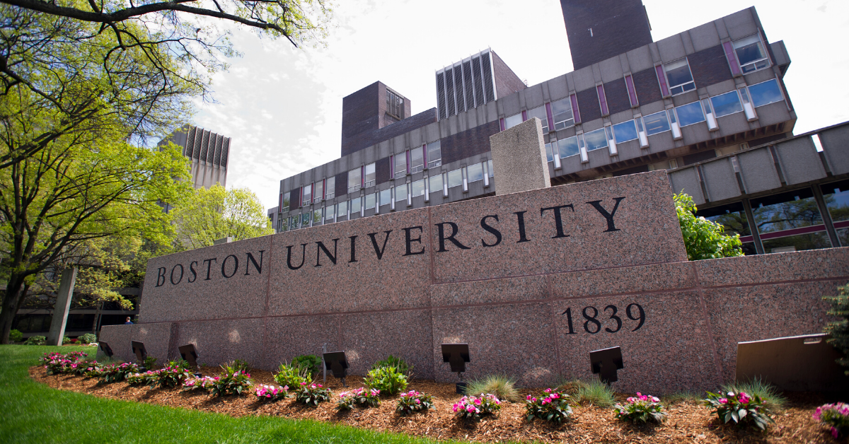 Boston University sign