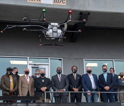 Drone at ASU's Football Stadium
