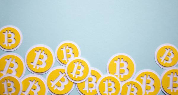 construction paper bitcoin logos