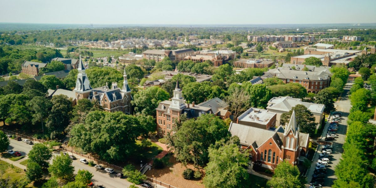 Ariel photo of Mercer University in Georgia. Photo courtesy of Mercer University