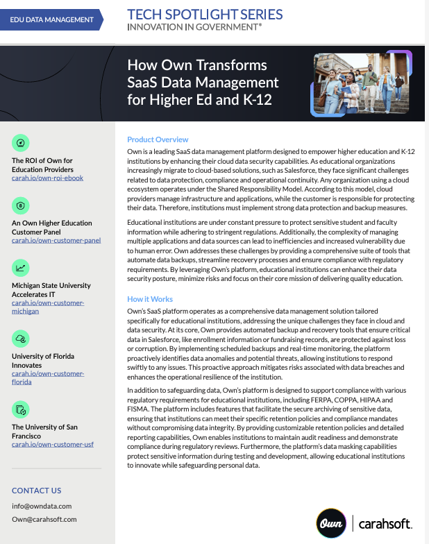 Own Company - Transforming SaaS Data Management